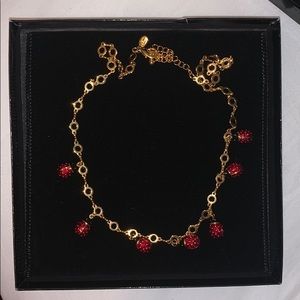 Joan Rivers ladybug gold necklace